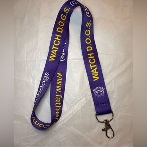 WATCH D.O.G.S. Purple Lanyard Key Holder